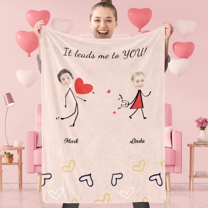Valentines Blanket Custom Photo Blanket Valentine’s Day Gift For Her