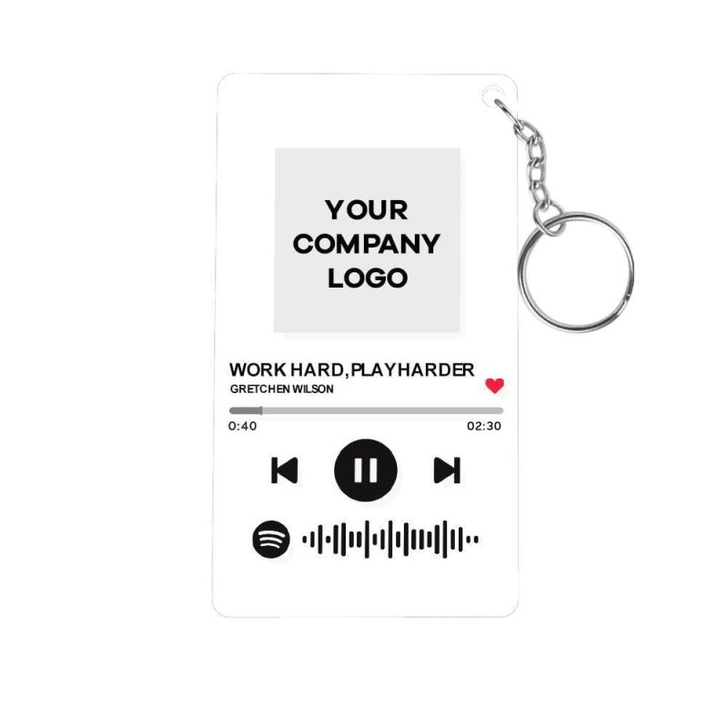 Corporate Gifts Custom Keychain Spotify Plaque Keychain