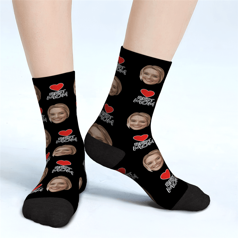 Mother's Day Gifts Custom Photo Socks Christmas Gift For Mom - Image 2