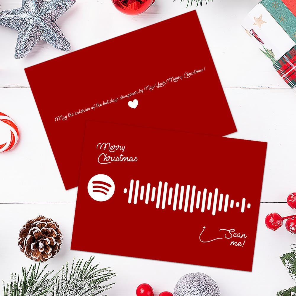 Grown-Up Christmas List Spotify Code Music Greeting Card - Image 2