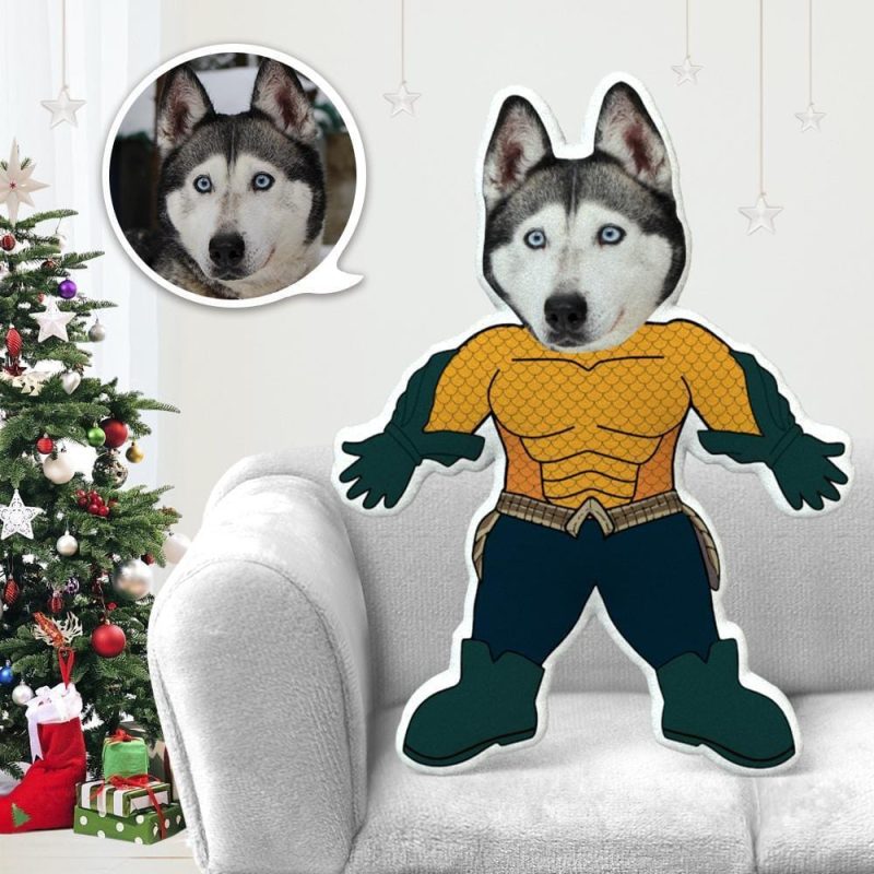 Pet Photo Pillow Gifts for Dog Lovers Aquaman Costume Christmas Gifts For Children