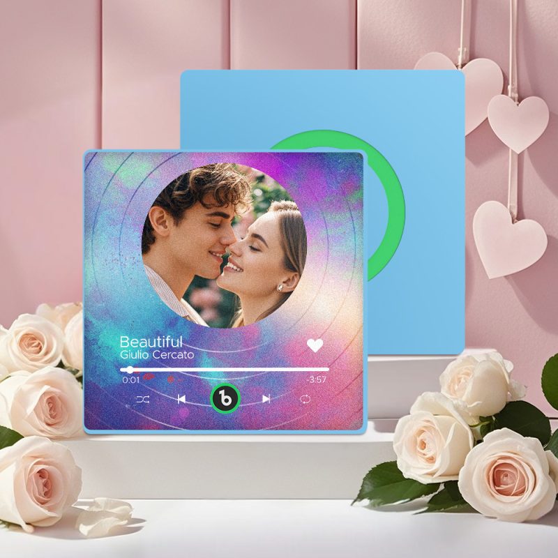 Custom Music Fridge Magnets Vinyl Records Colorful Frame Album Fridge Magnet Can Play Songs Gift