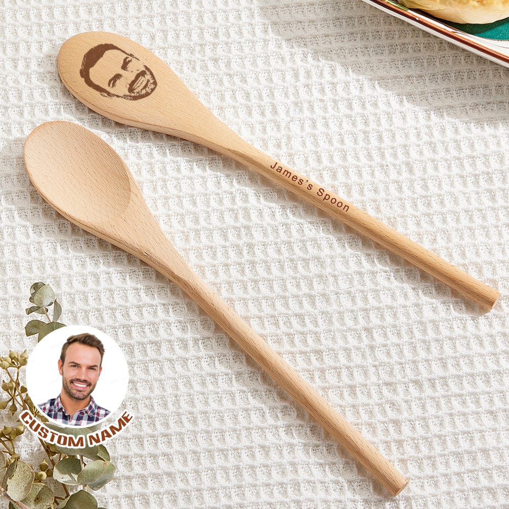 Custom Photo and Text Engraved Wooden Spoon Gag Gift Joke Present - Image 2