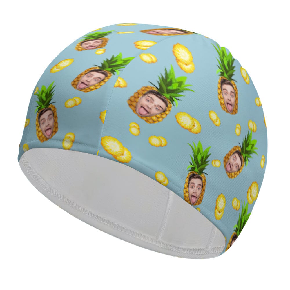 Custom Face Swimming Cap Custom Swimming Cap Pineapple Swim Caps Unisex - Image 3