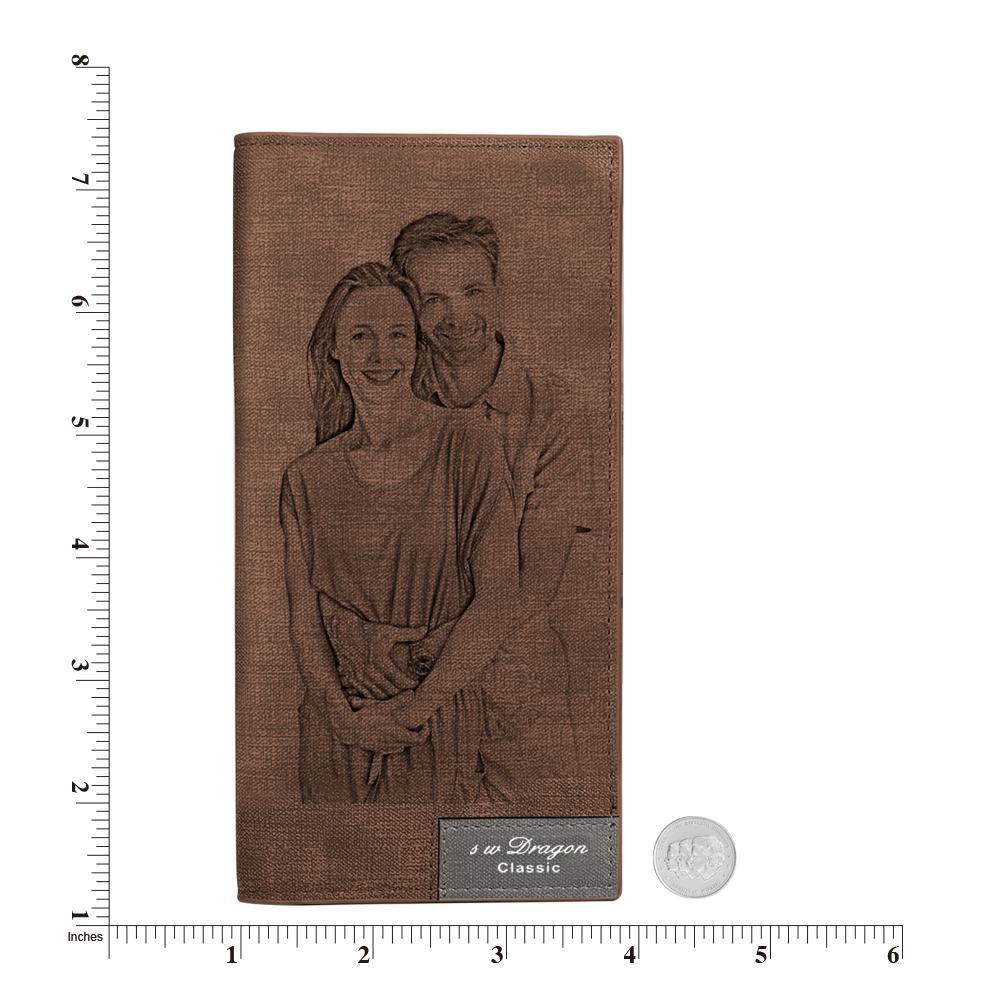 Gifts For Woman - Custom Photo Wallet Couple Bifold Long Style Wallet - Image 2