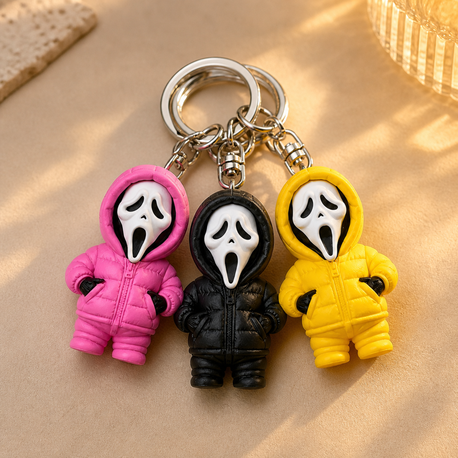 Ghost Face Keychain Scary Movie Halloween Skull Pendant Gift - Image 2