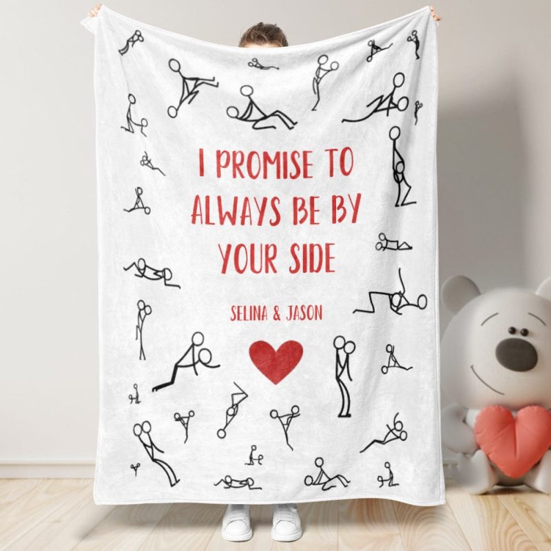 Custom Names Couple Blanket Valentine’s Day Gift