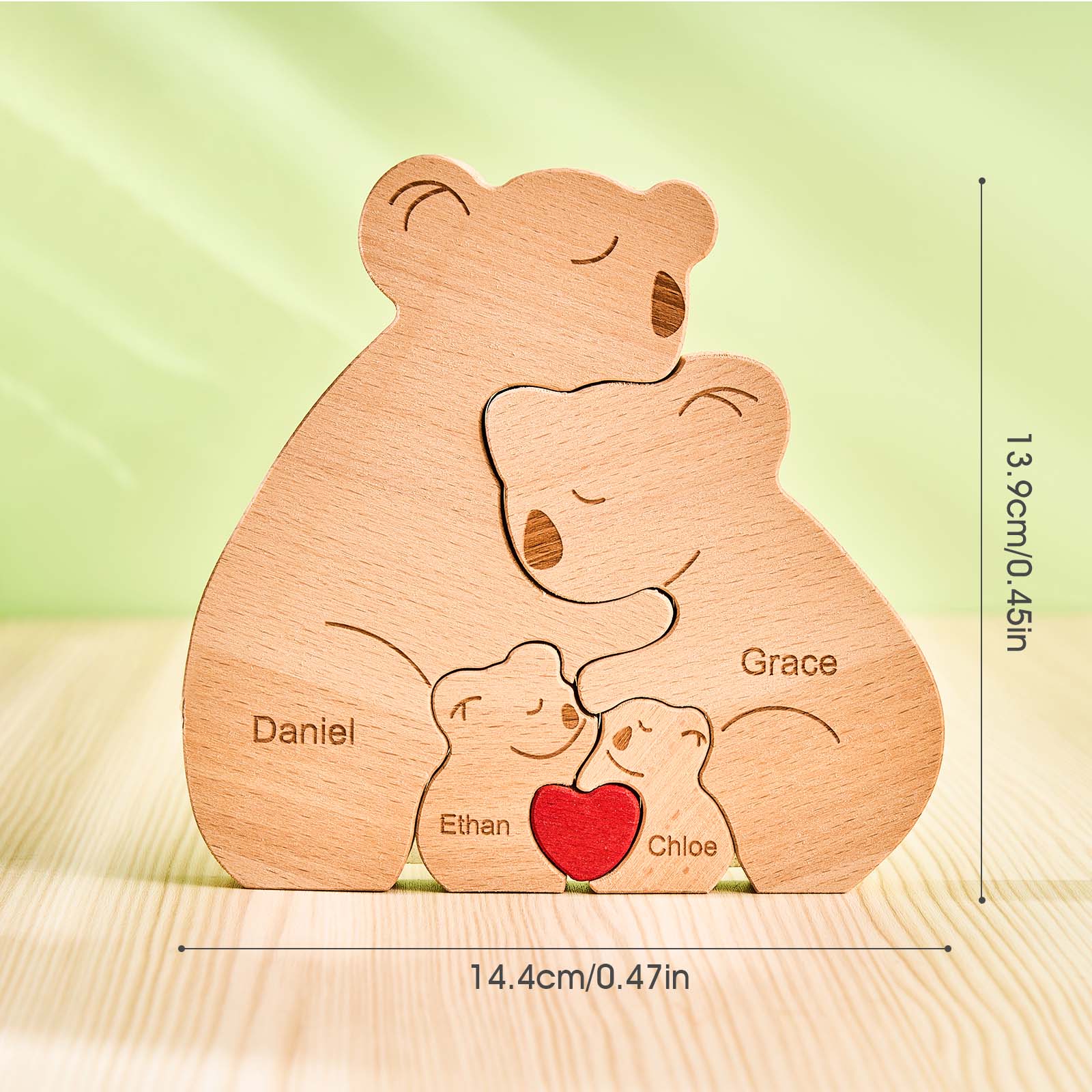 Custom Family Name Koalas Wooden Puzzle Xmas Gifts For Family - Image 2
