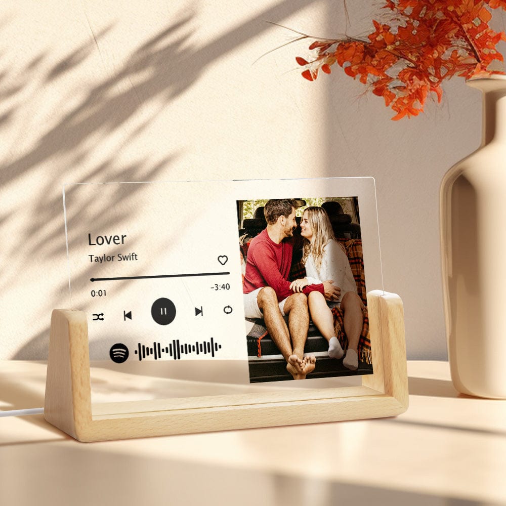 Personalized Photo Acrylic Song Plaque Custom Spotify Plaque First Anniversary Gift - Image 2