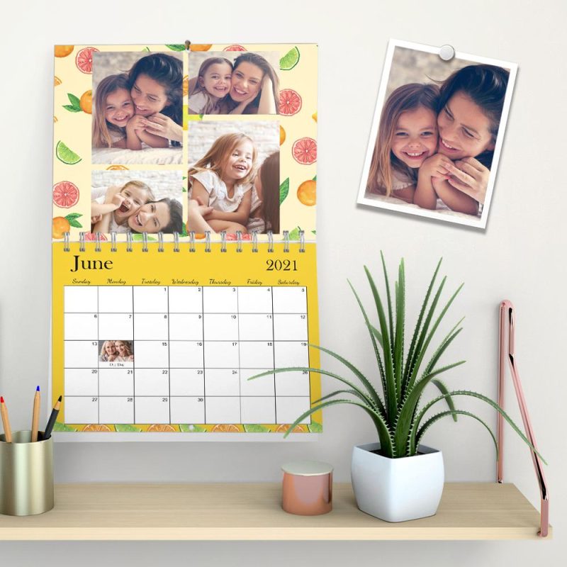 Personalized Wall Calendar Photo Calendar Gift for Mom