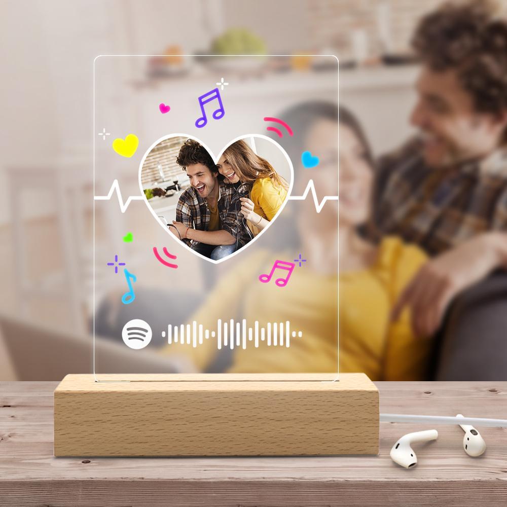 Spotify Night Light Plaque Music Engraving Night Light Personalized Gifts for Friends Valentines Day Gifts - Image 2