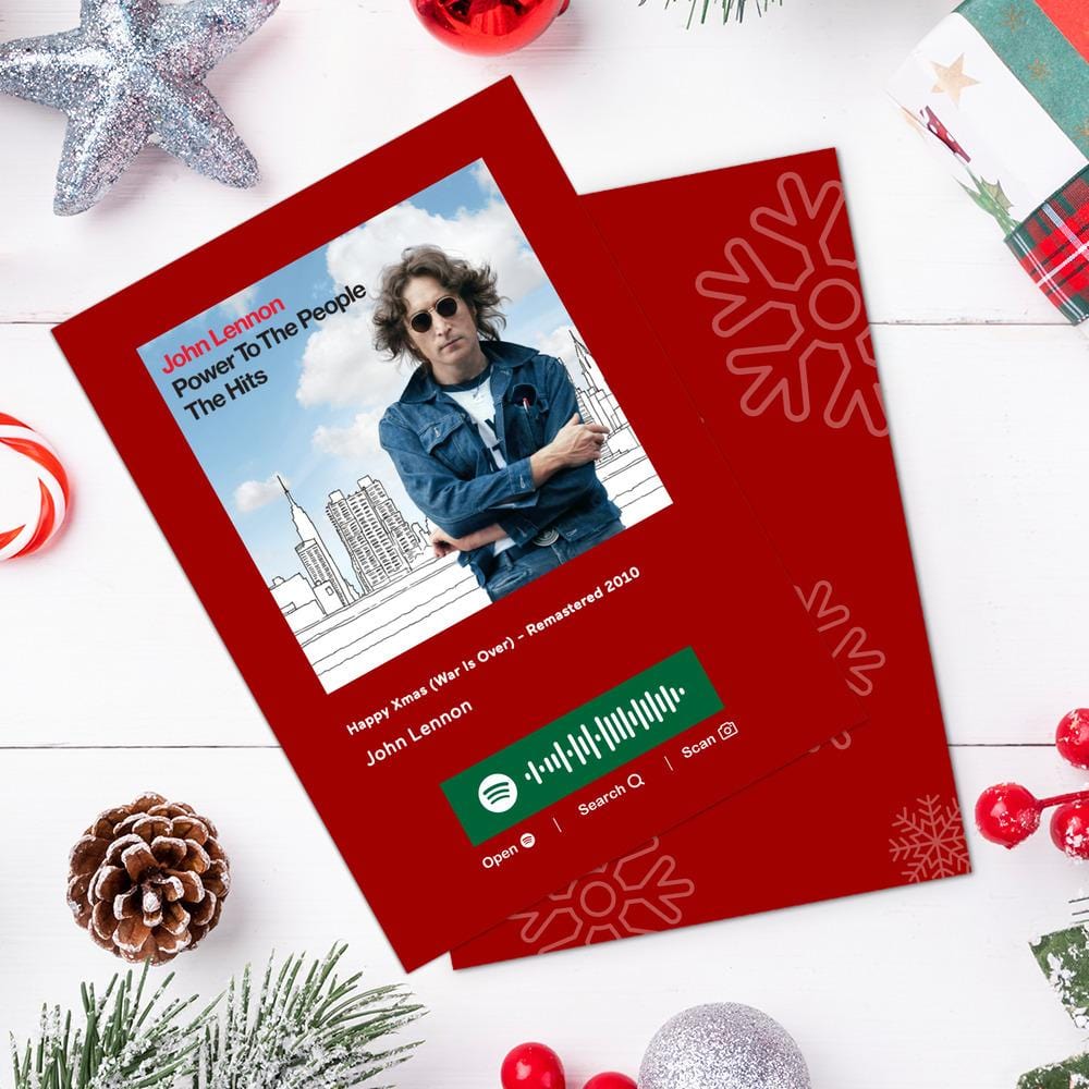 Happy Xmas (War Is Over) - Remastered 2010 Spotify Code Music Greeting Card - Image 4