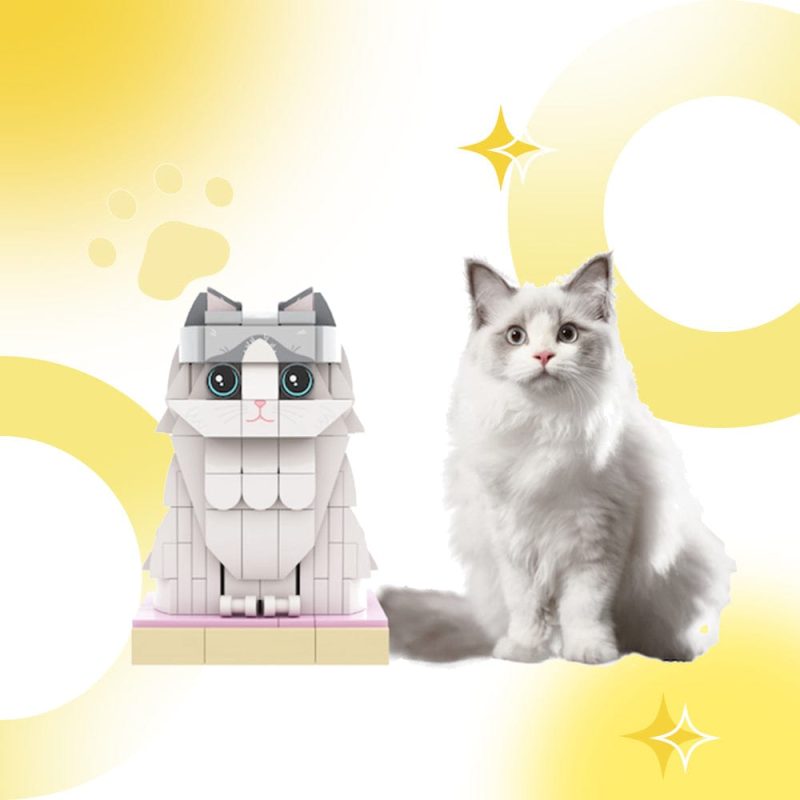 Fully Body Customizable 1 Pet Photo Custom Brick Figures Small Particle Block for Pet Lover