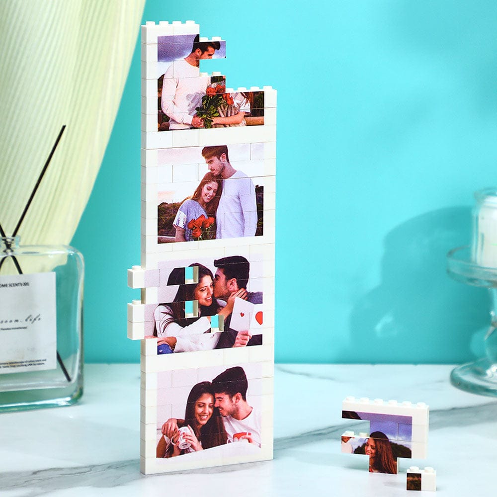 Custom Photo Building Block Puzzle Personalized Photo Square Brick Gift for couples - Image 4