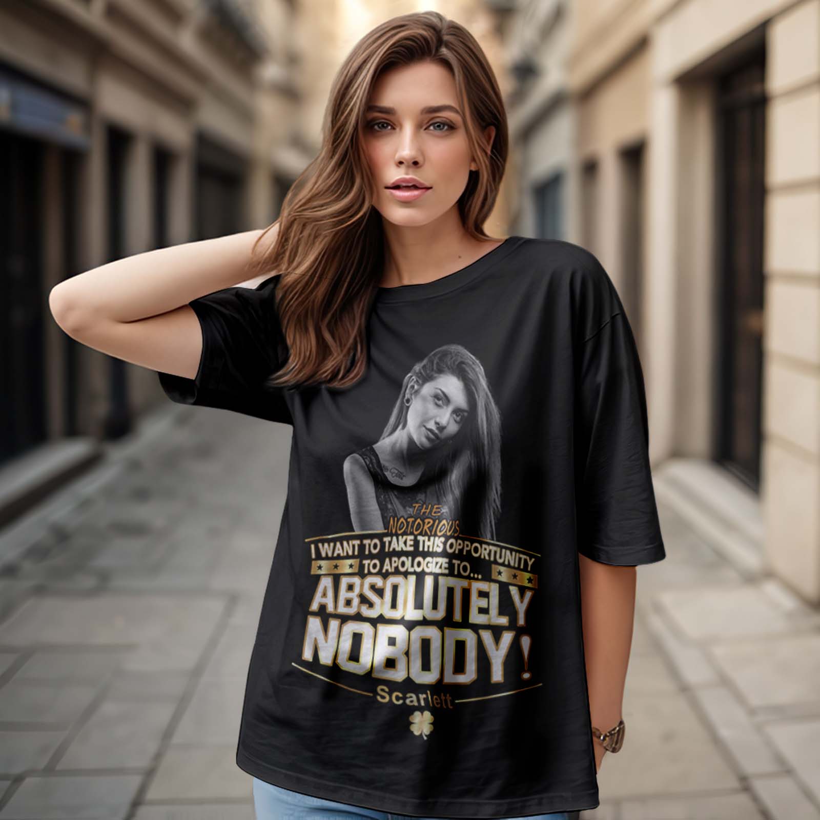 Custom Photo Vintage T-shirt Personalized Fashion Portrait Rap Tee with Name - Image 2