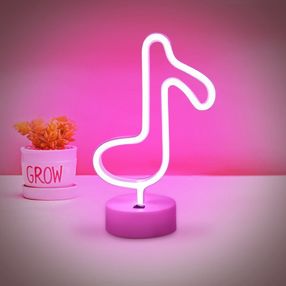 Neon Led Lights Musical Note Shape Gift For Music Lovers