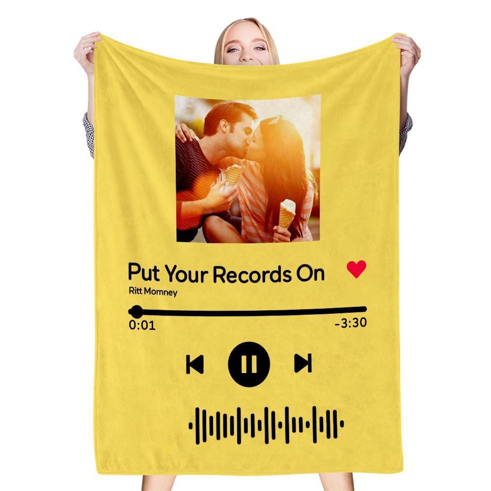 Custom Spotify Blanket Custom Blankets Christmas Gifts For Girlfriend Anniversary Gifts