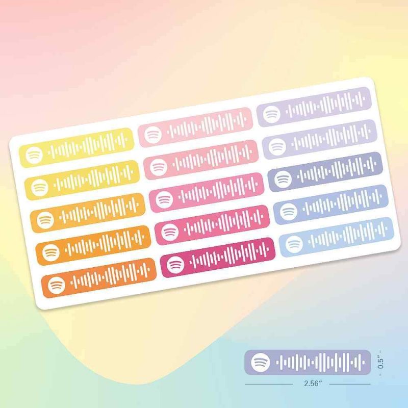 Spotify Code Stickers Song Sticker Anniversary Gifts for Couple