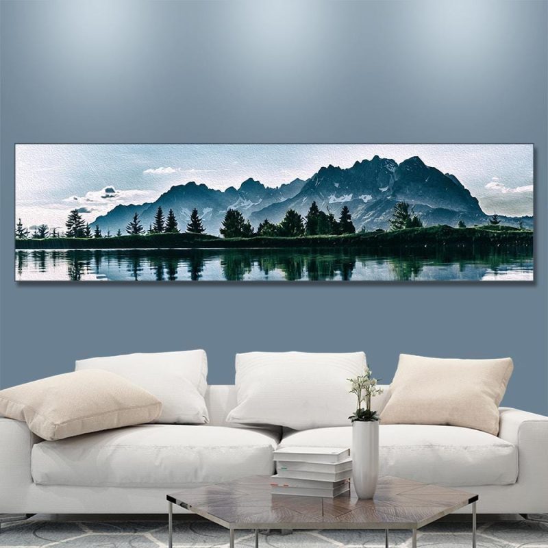Custom Canvas Family Gifts Panoramic Photo Home Decor Living Room Gifts – 150*40cm