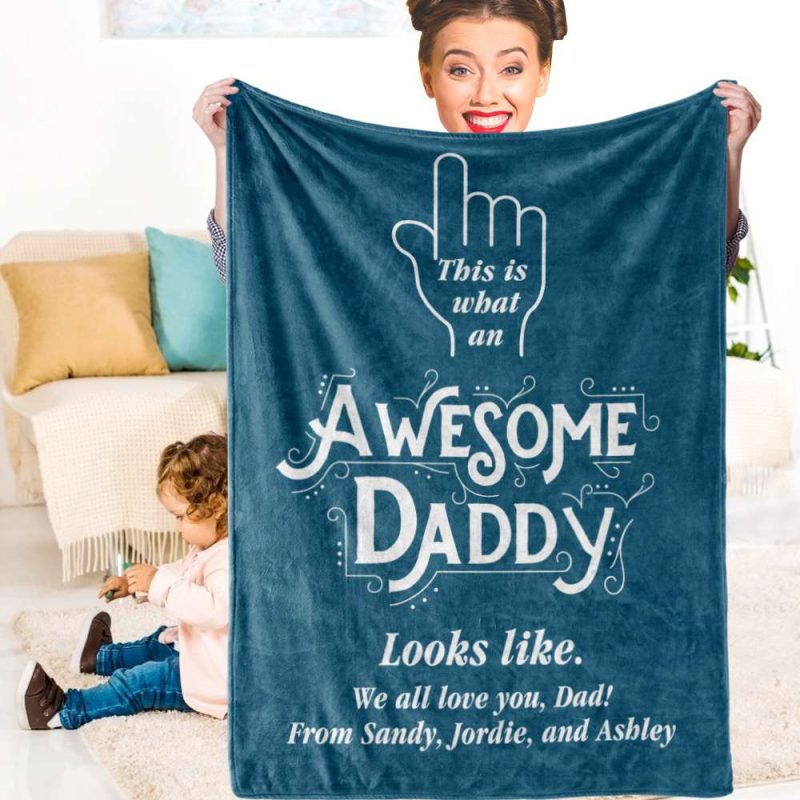 Father’s Day Blankets Personalized Blanket Gifts for Dad