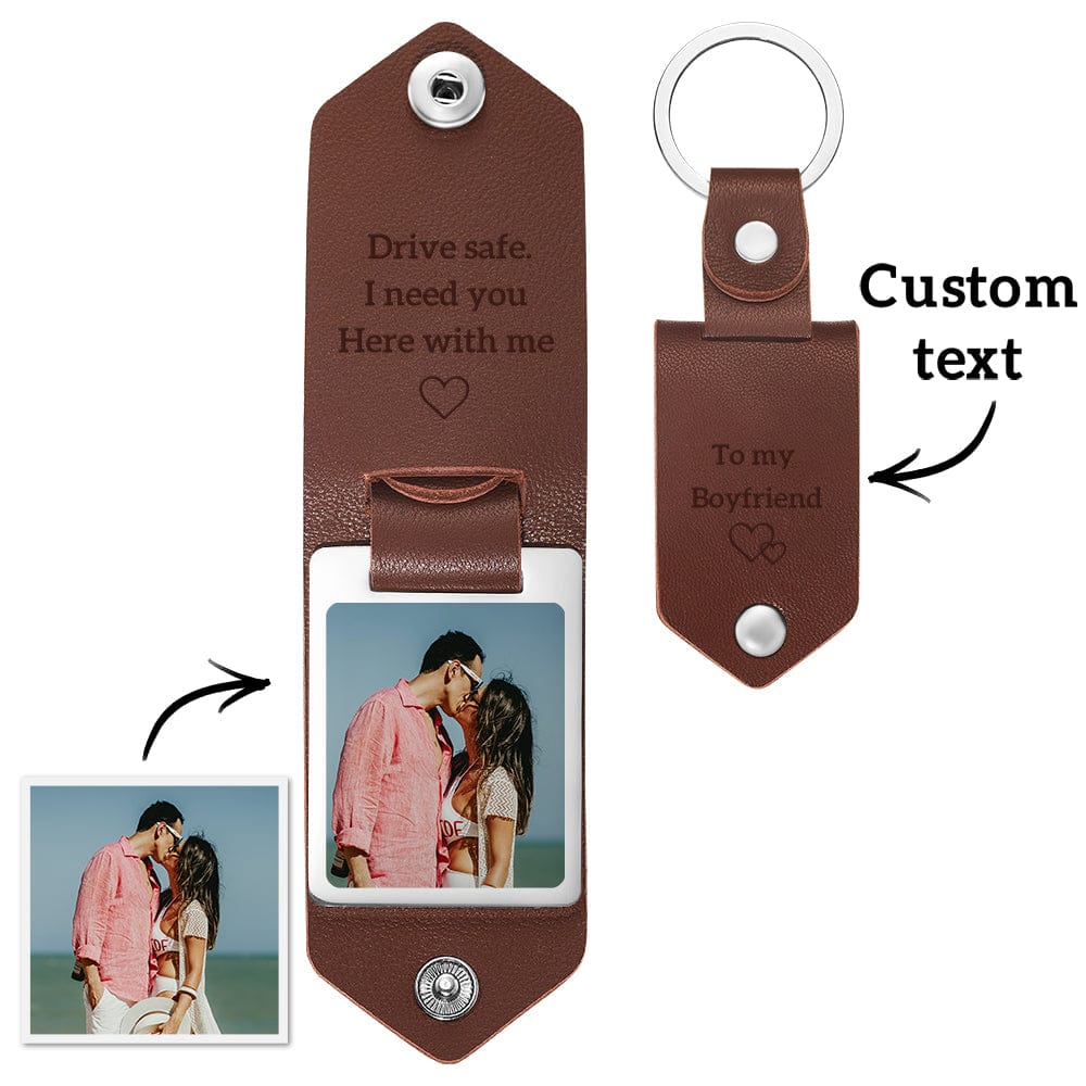 Graduation Gifts Leather Keychain For Friend Photo Keychain Engrave Keychain - Image 2