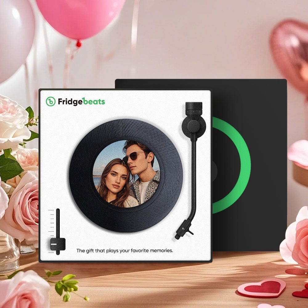 Custom Music & Photo Fridge Magnet Can Customize 1-6 Vinyl and Songs