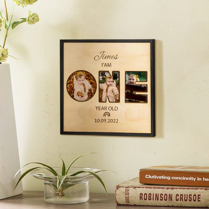 Custom Collage Photo Tiles Personalized Birthday Photo Print Wall Art Gift for Baby Shower