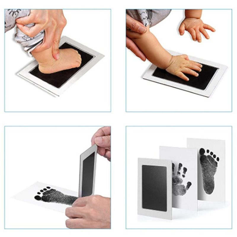 Footprint Handprint Kit Clean Touch Impression Memory Gift For Baby Pack of 3