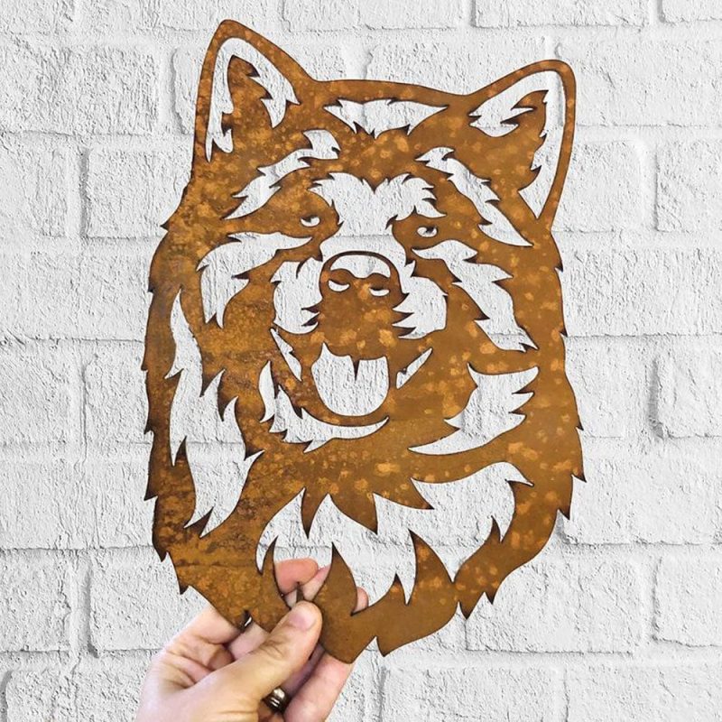 Dog Metal Wall Art Hanging Home Decor Amira Dog Puppy Pet