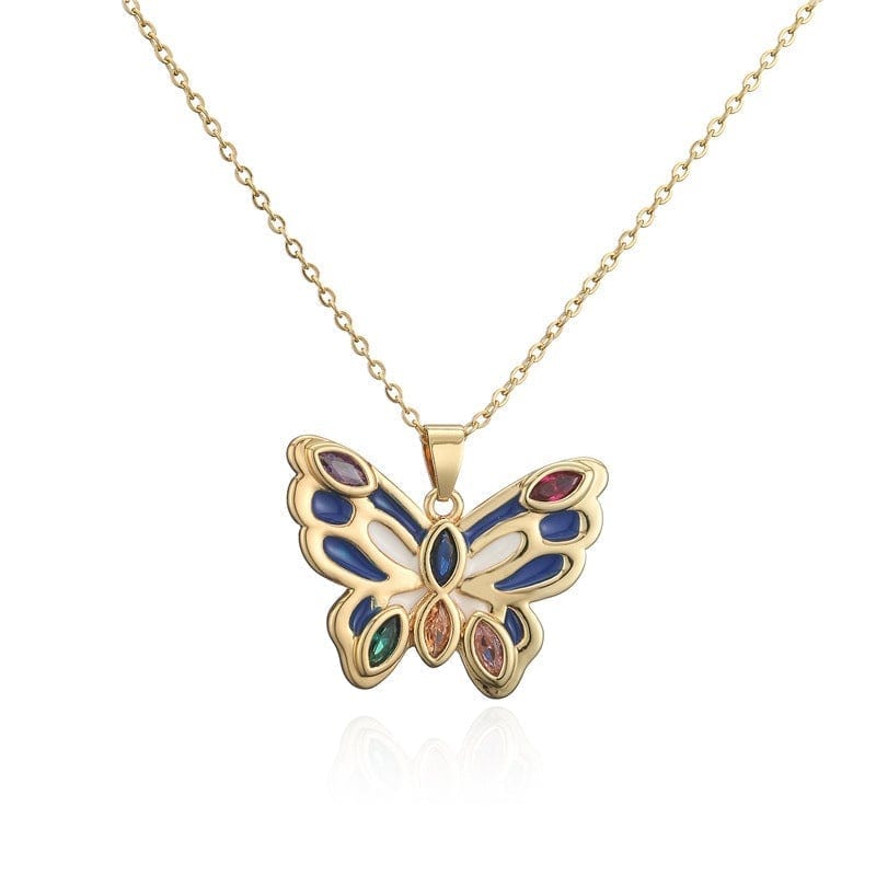 Butterfly Pendant Necklace Insect Series Valentine’s Day Gifts for Wife