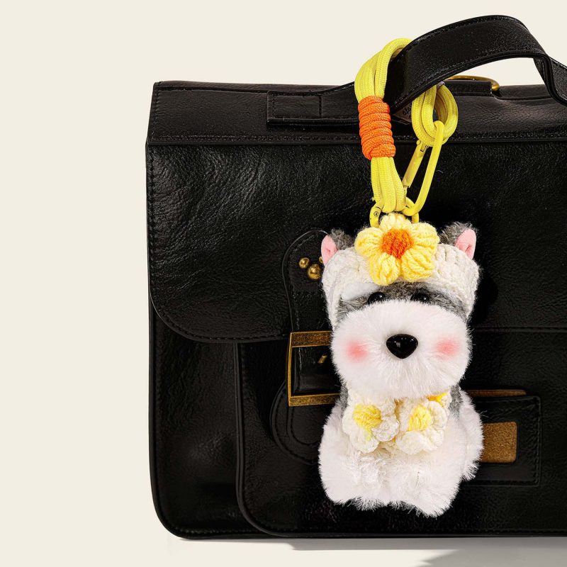 Cute Dog Keychain Charm – Adorable Pet Bag Accessory for Girls, Stylish Purse Pendant & Gift