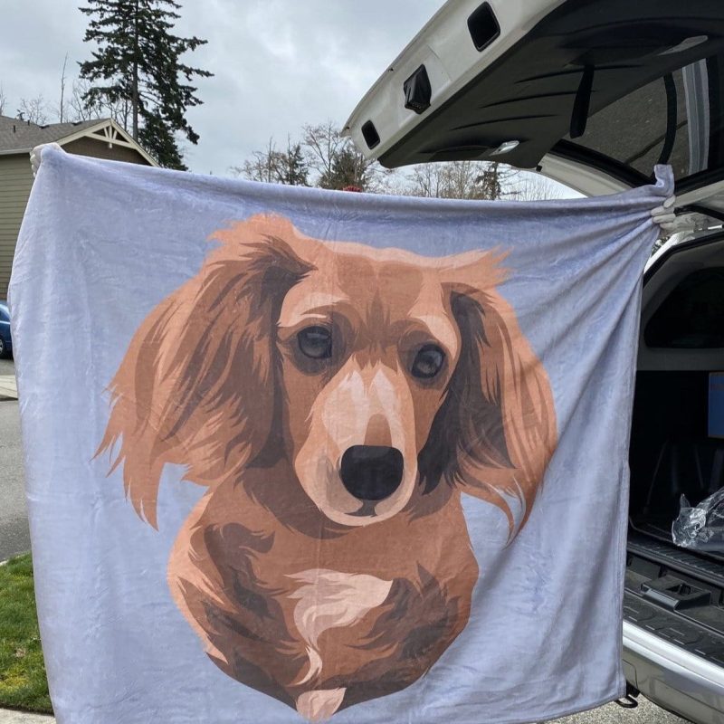 Dog Face Blanket Custom Bedding Sets