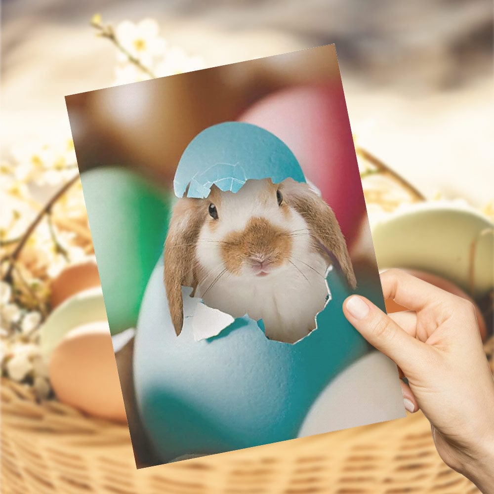Easter Card Easter Egg Greeting Card Bunny Card For Kids - Image 2