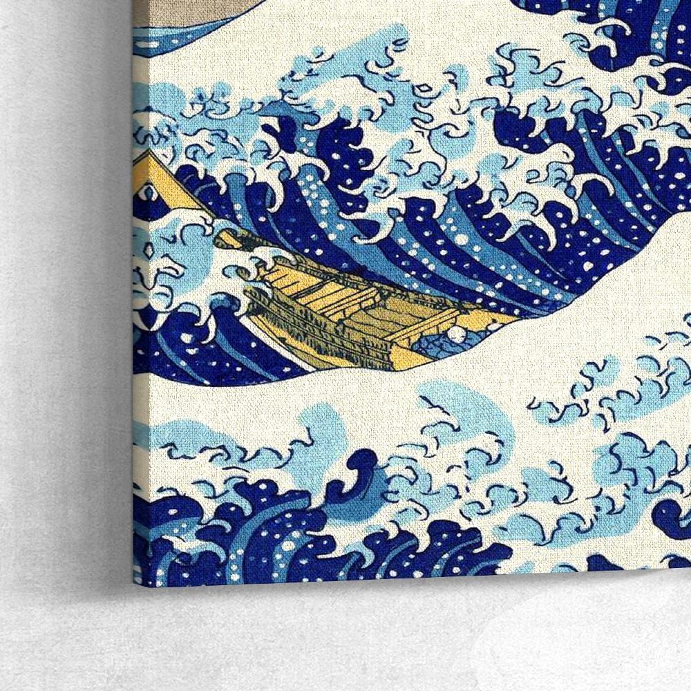 Photo Canvas Prints The Great Wave Off 3 Frameless Wall Decorations Living Room Gifts - Image 2