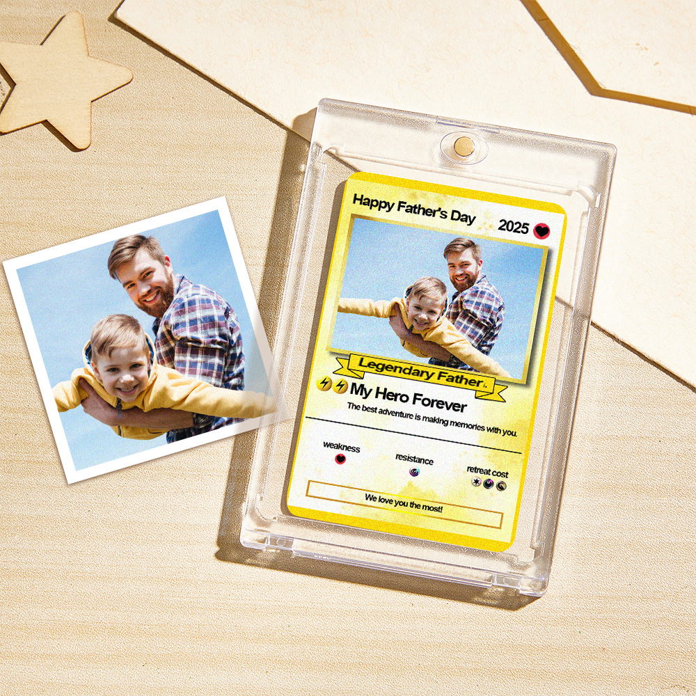 Custom Father's Day Poke Card Personalized Game Inspired Card Gift for Dad Father's Day Keepsake - Image 2