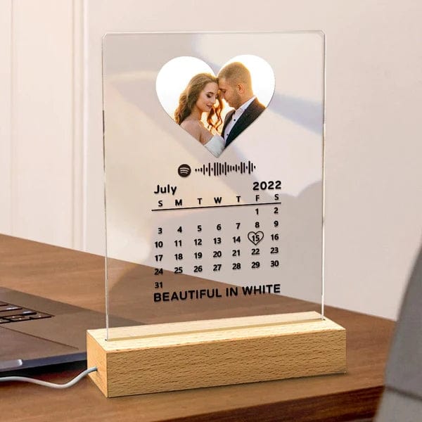 Custom Music Plaque Night Lamp Calendar Night Light Personalized Girlfriend Gifts