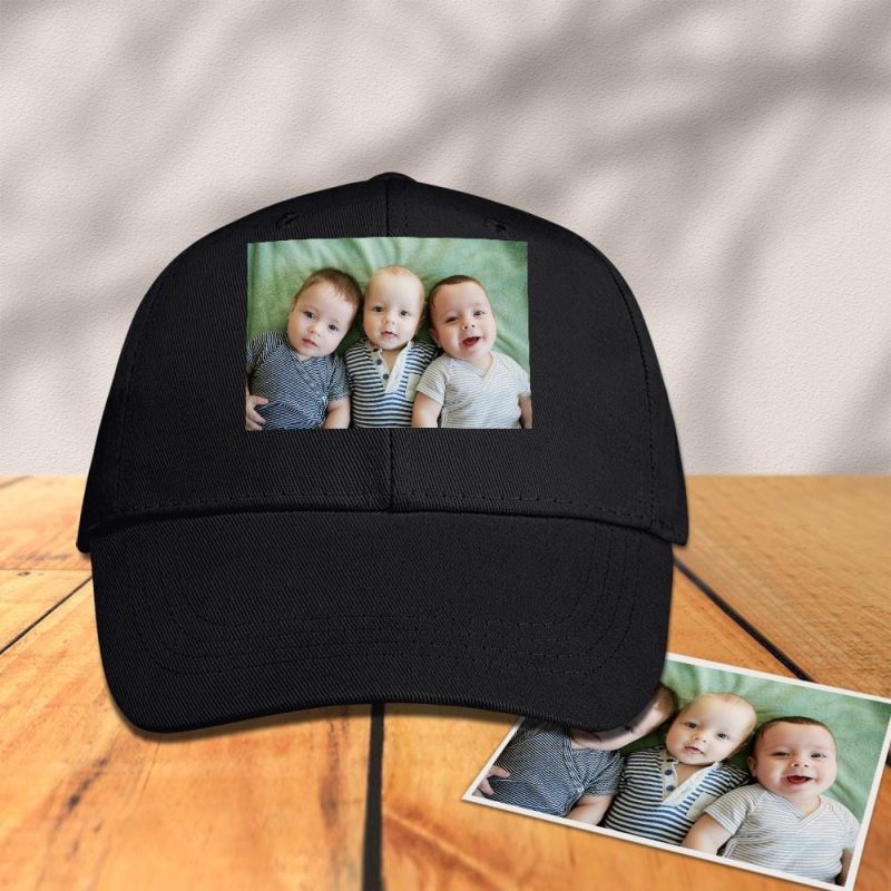 Custom Photo Baseball Cap Black for Sports