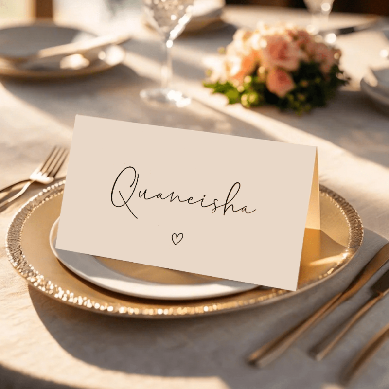 Personalized Wedding Place Names Wedding Table Place Name Cards Minimal Wedding Table Decor
