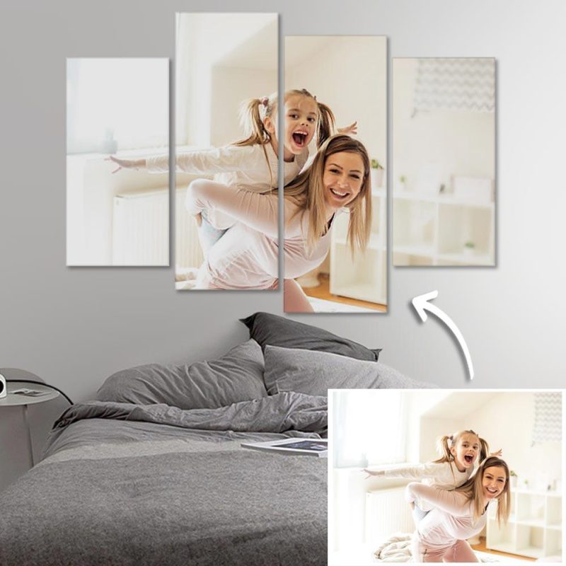 Custom Canvas Print Wall Art Gift For Single Mom – 4 pcs