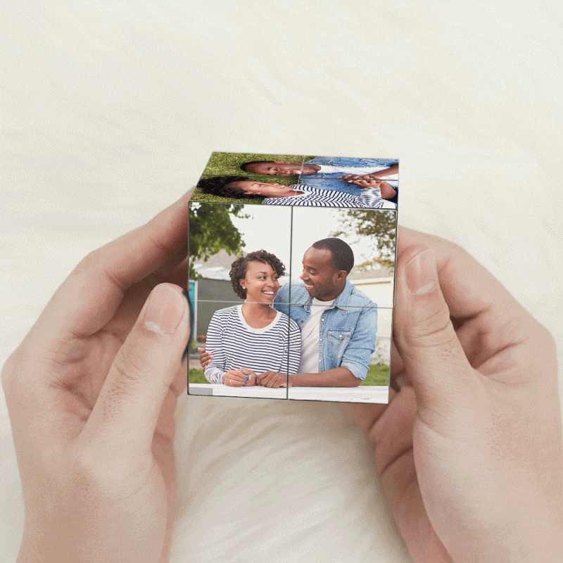 GiftLAB Magic Photo Cube Foldable Picture Cube Anniversary Gift For Couple
