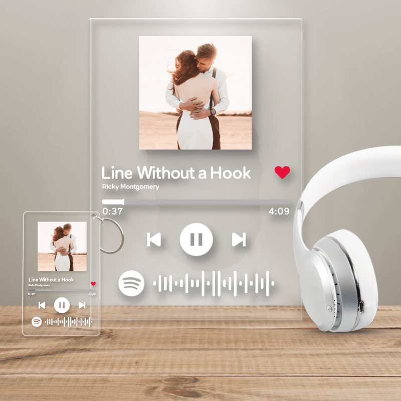 Spotify Art Glass Album Cover Custom Music Plaque Best Photo Gift For Boyfriend