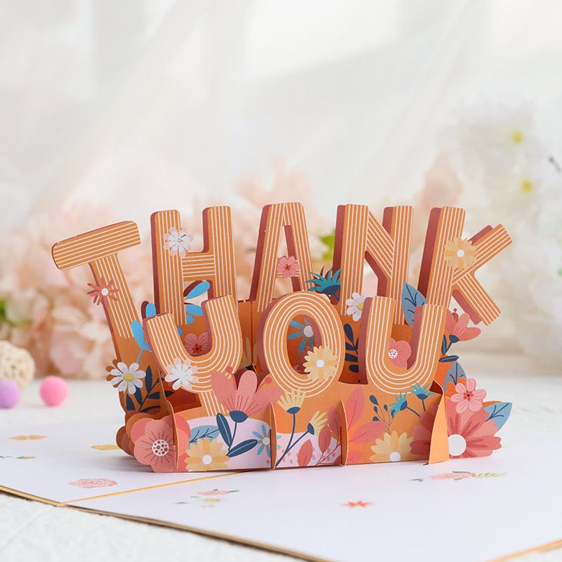 Mother’s Day Greeting Card 3D Paper Carving Flowers Thank You Card for Her