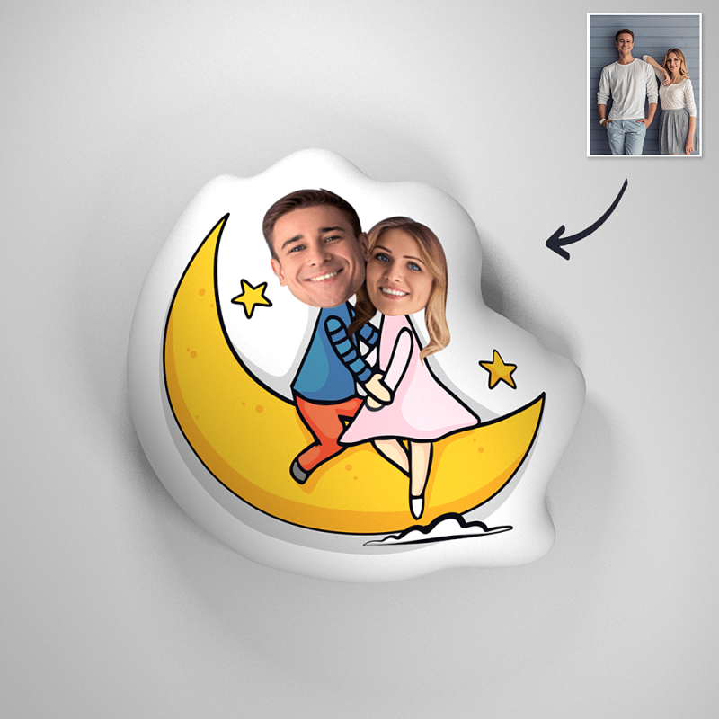 Anniversary Gift Custom Throw Pillow – Love You To The Moon And Back