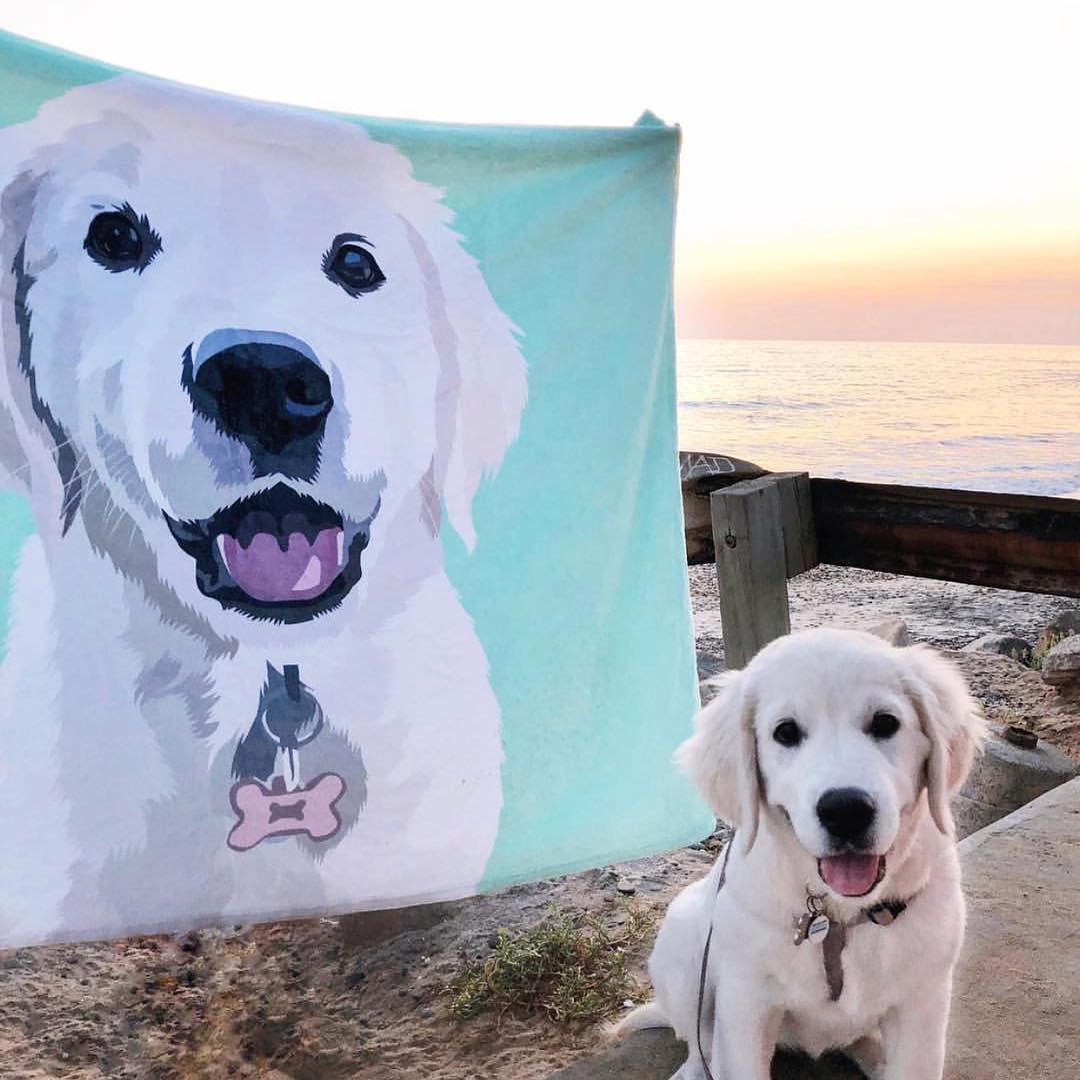 Custom Blanket Pet Memorial Gifts Dog Portrait Blanket - Image 2