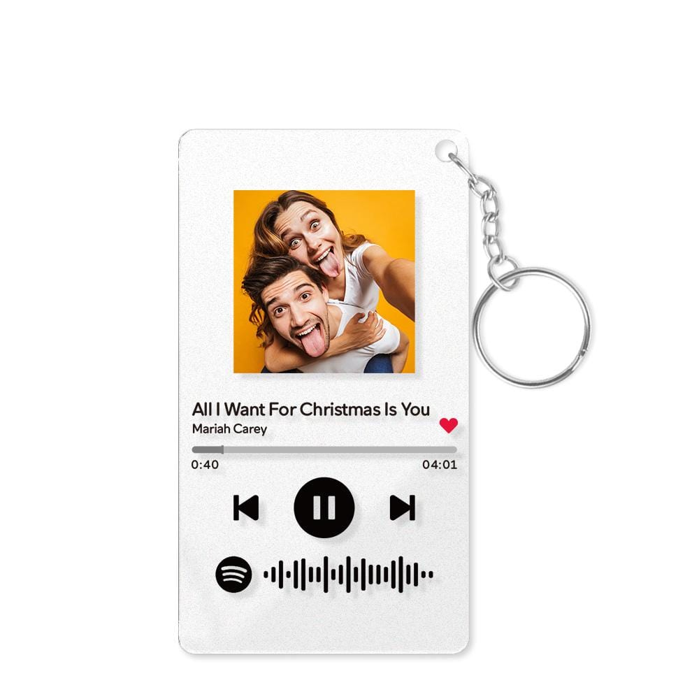 Music Plaque Keychain Spotify Gift 1st Anniversary Gift Valentines Day Gifts