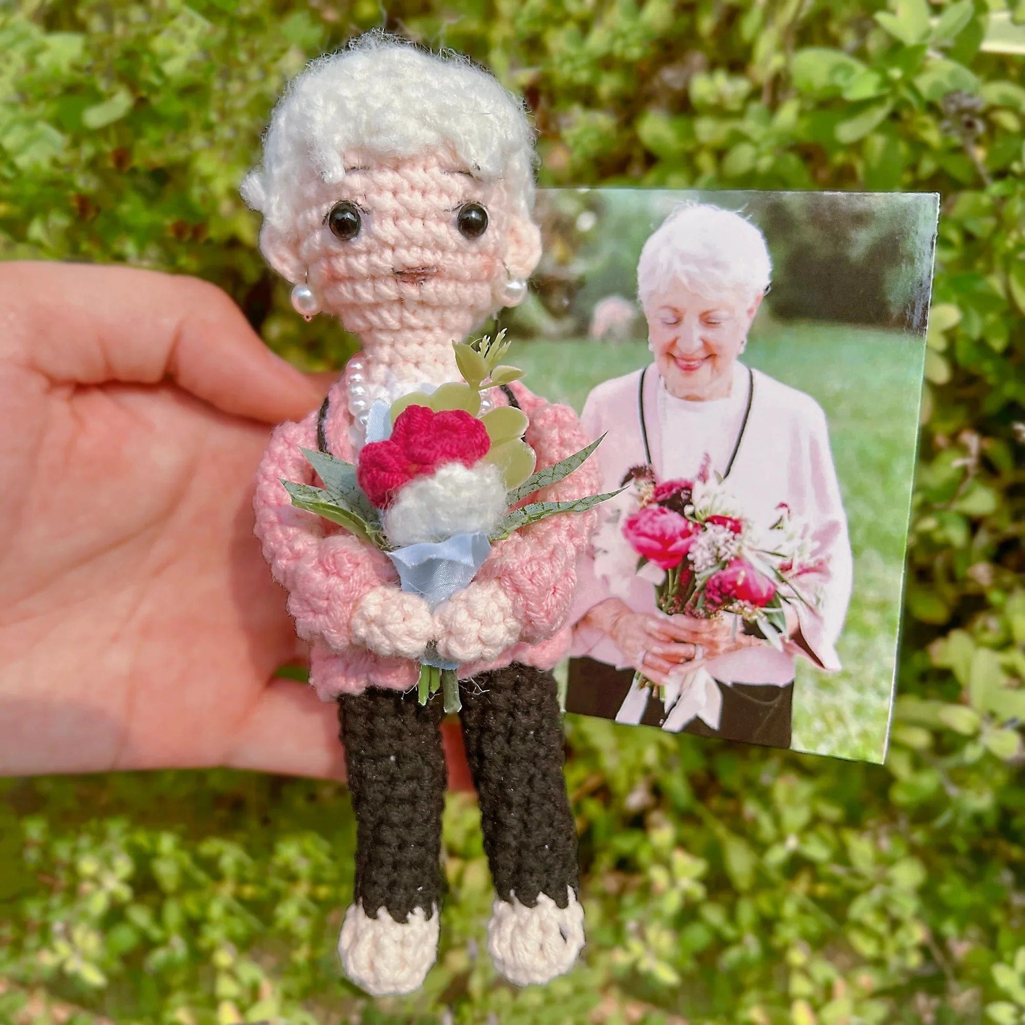 Custom Crochet Doll Handmade Woven Dolls Gifts for Family - Image 2