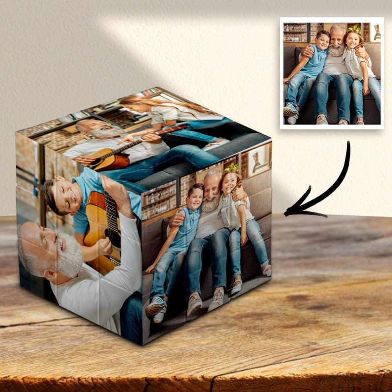 Photo Rubic’s Cube Custom Rubic’s Cube Gifts for Grandpa