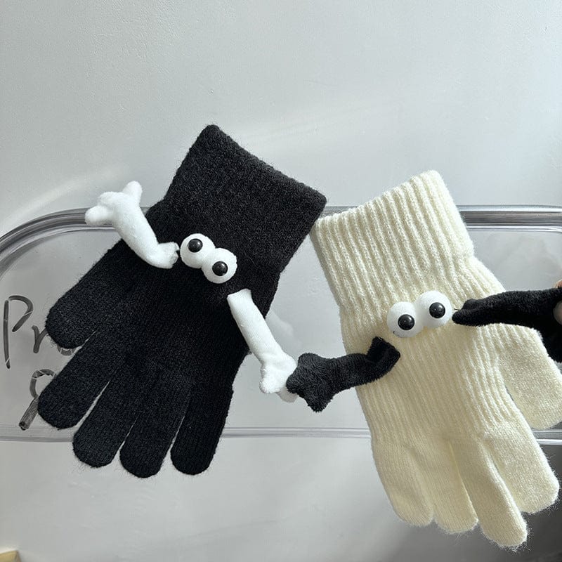 1 Pair Women’s Warm Winter Magnetic Gloves Touch Screen Hand Warmer Gloves Christmas Gift for Girlfriend