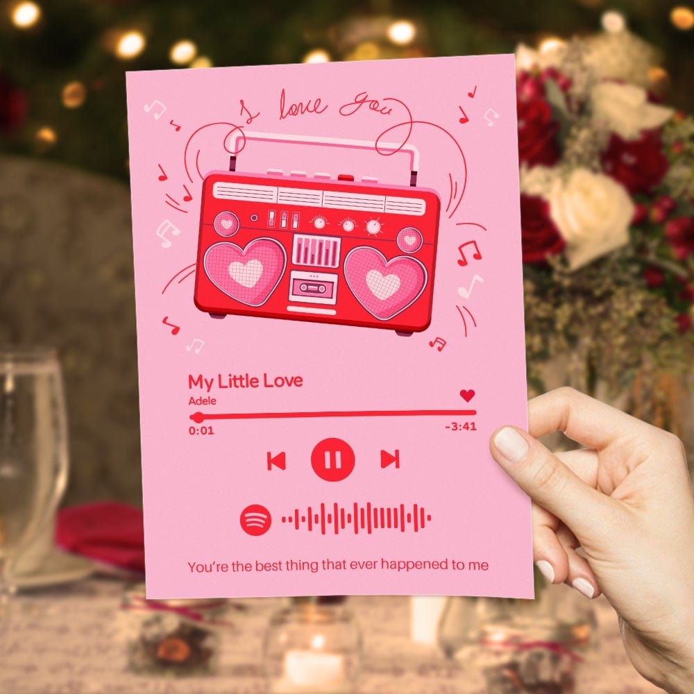 Custom Valentine Greeting Card Spotify Code Music Cards Valentine's Gift - Image 2