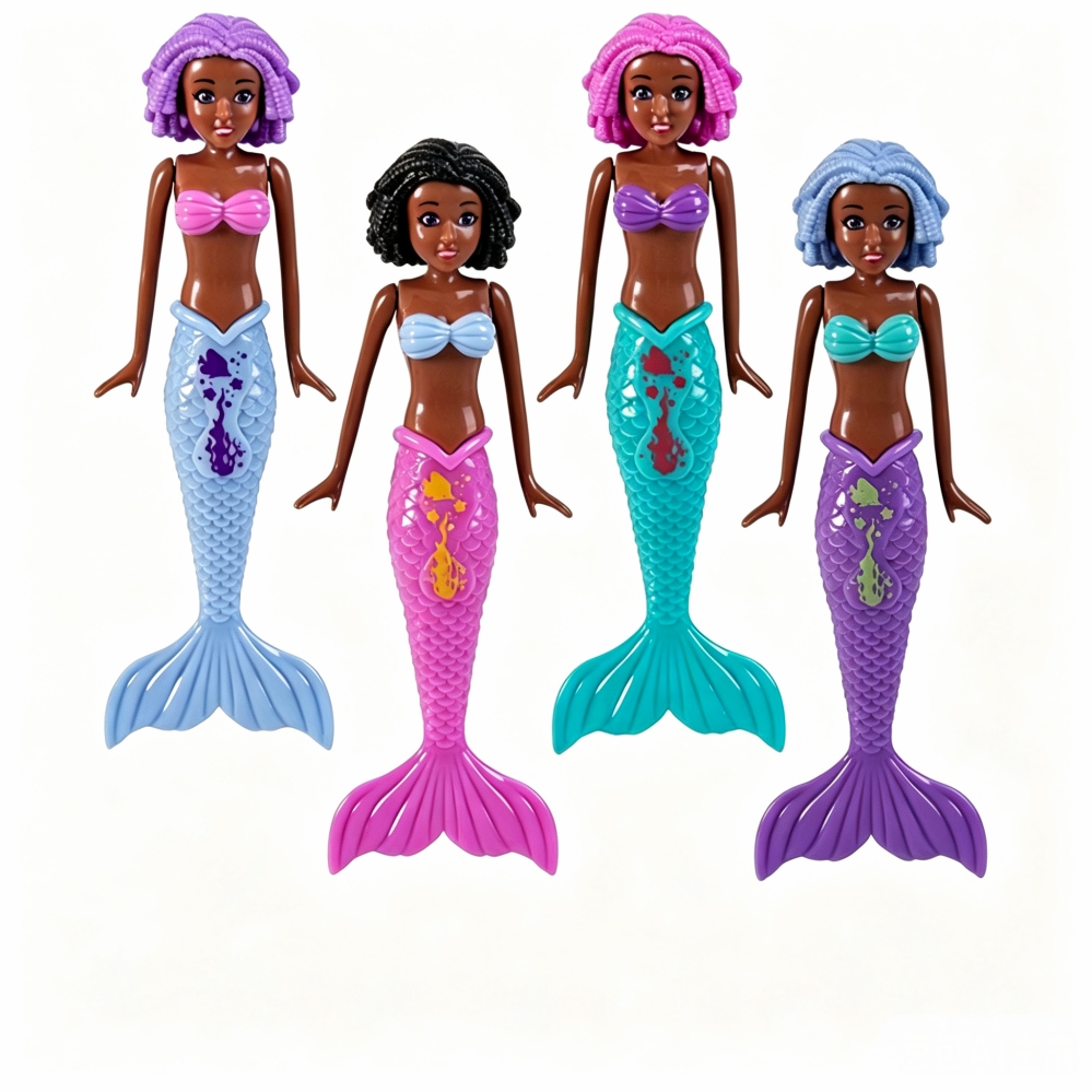 Mermaid Doll In Shell Bath Toy Floating Mermaid Figure Seashell Playset Water Play Toy For Kids Beach Pool Bathtub Toy For Girls 7 - Image 5